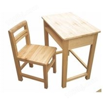 实木带椅子课桌椅